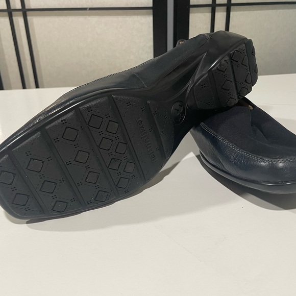 Naturalizer Justify Black Flats Leather Fabric Slip-On Shoes Women 10M - Picture 2 of 8